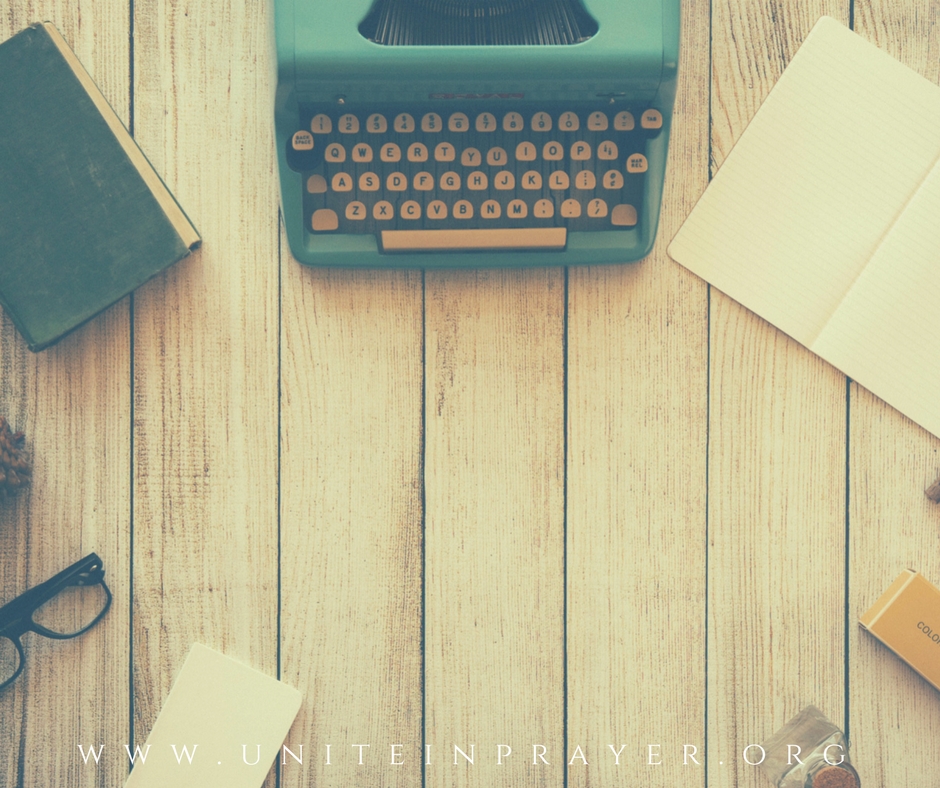 A Writer S Prayer Unite In Prayer